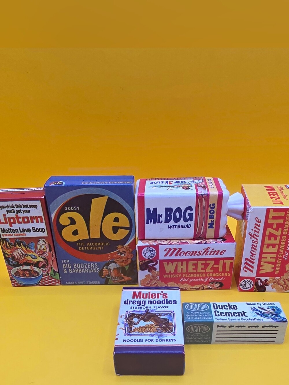 Topps Wacky Packages Lot Ale Buz Wheez-It Mr Bog Liptorn